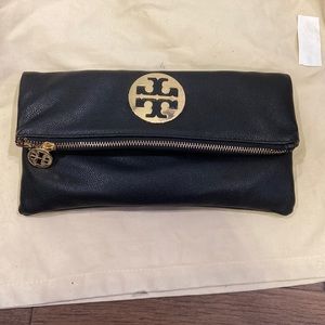 Black leather bag